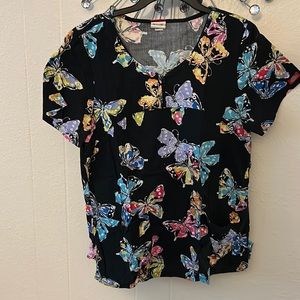 Butterfly scrub top